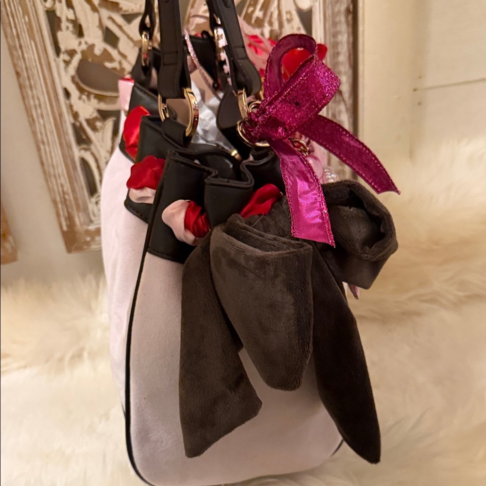 Exclusive Juicy Couture Pink and Brown Embellished with lots of cuteness Tote🩷 - Picture 6 of 12